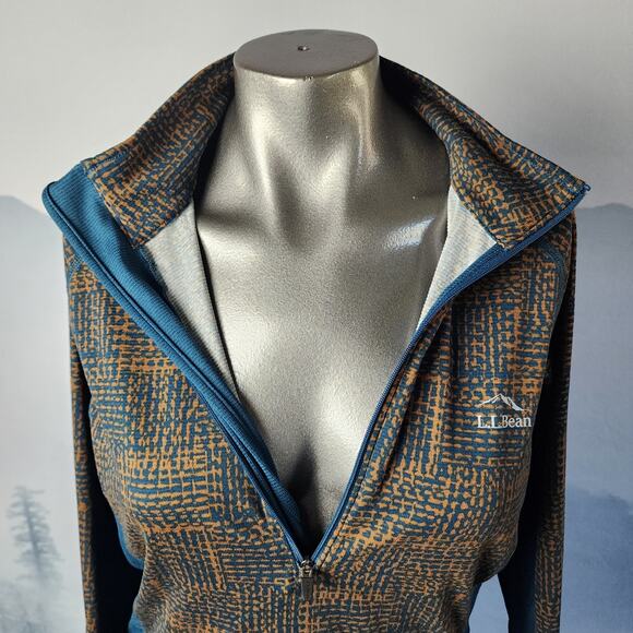 L.L. Bean Midweight Geometric Print (Rare) 1/4 Zip Base Layer | Men's M-Reg - Picture 4 of 12